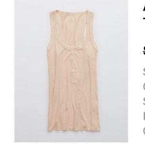 Aerie Dawn No BS Henley Tank Top Size XL